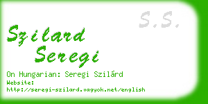 szilard seregi business card